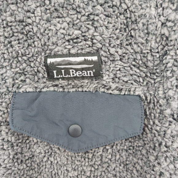 L.L.Bean Hi-Pile Fleece Jacket Gray Size Small - Picture 3 of 6